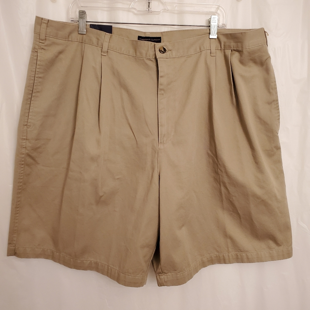 Cambridge Classics Men's Khaki Pleated Shorts NWT